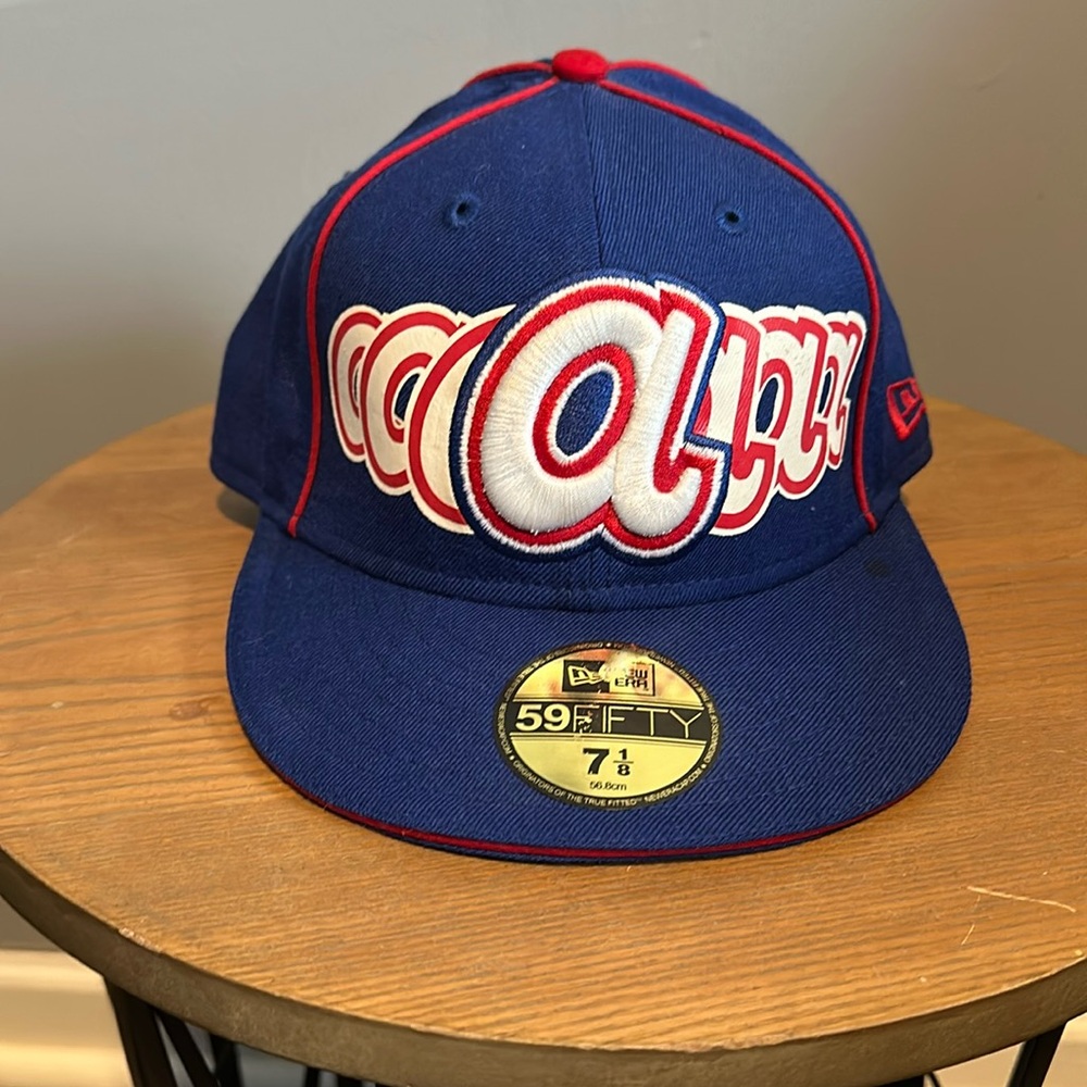 Used Fitted Atlanta Braves Cap 7 1/8